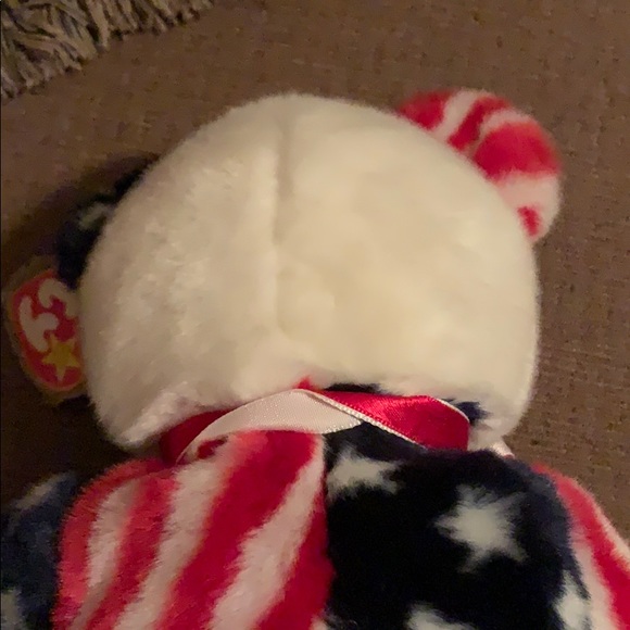 TY “Spangle” Beanie Buddy Red, White & Blue - Picture 5 of 8